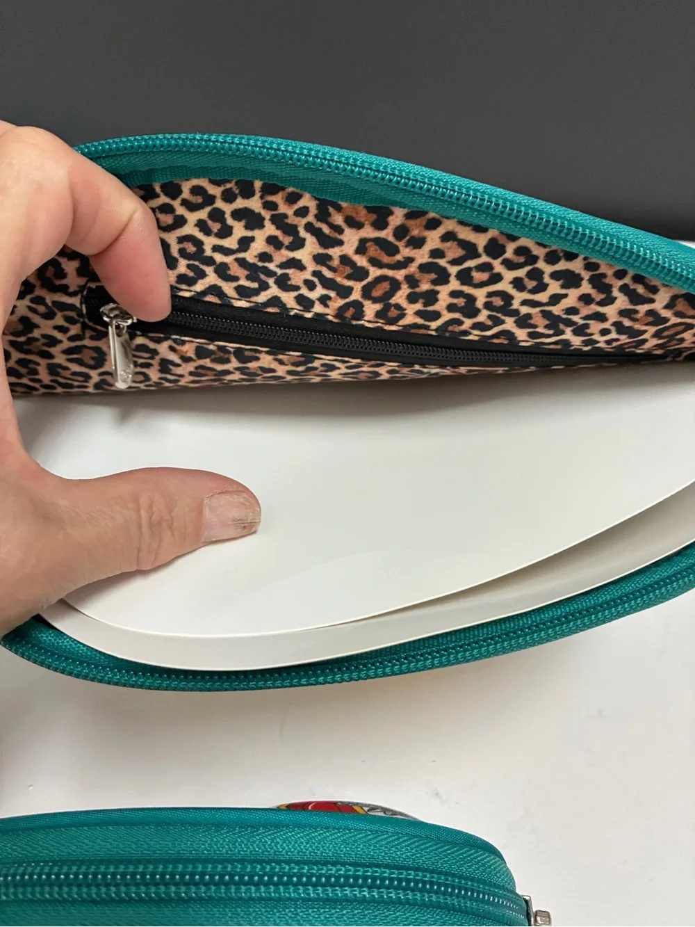 Brighton  WT White Teal Gem Heart Cosmetic Pouch Set